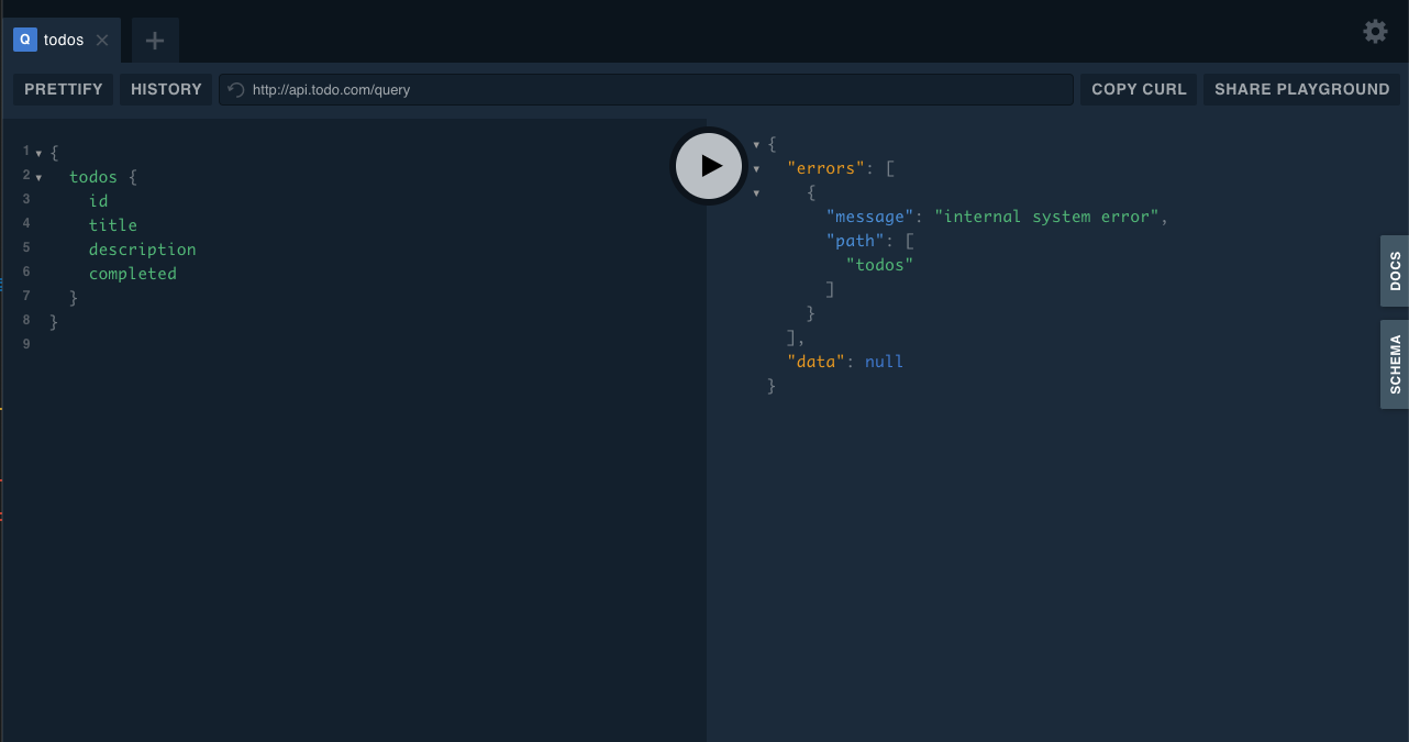 GraphQL Playground