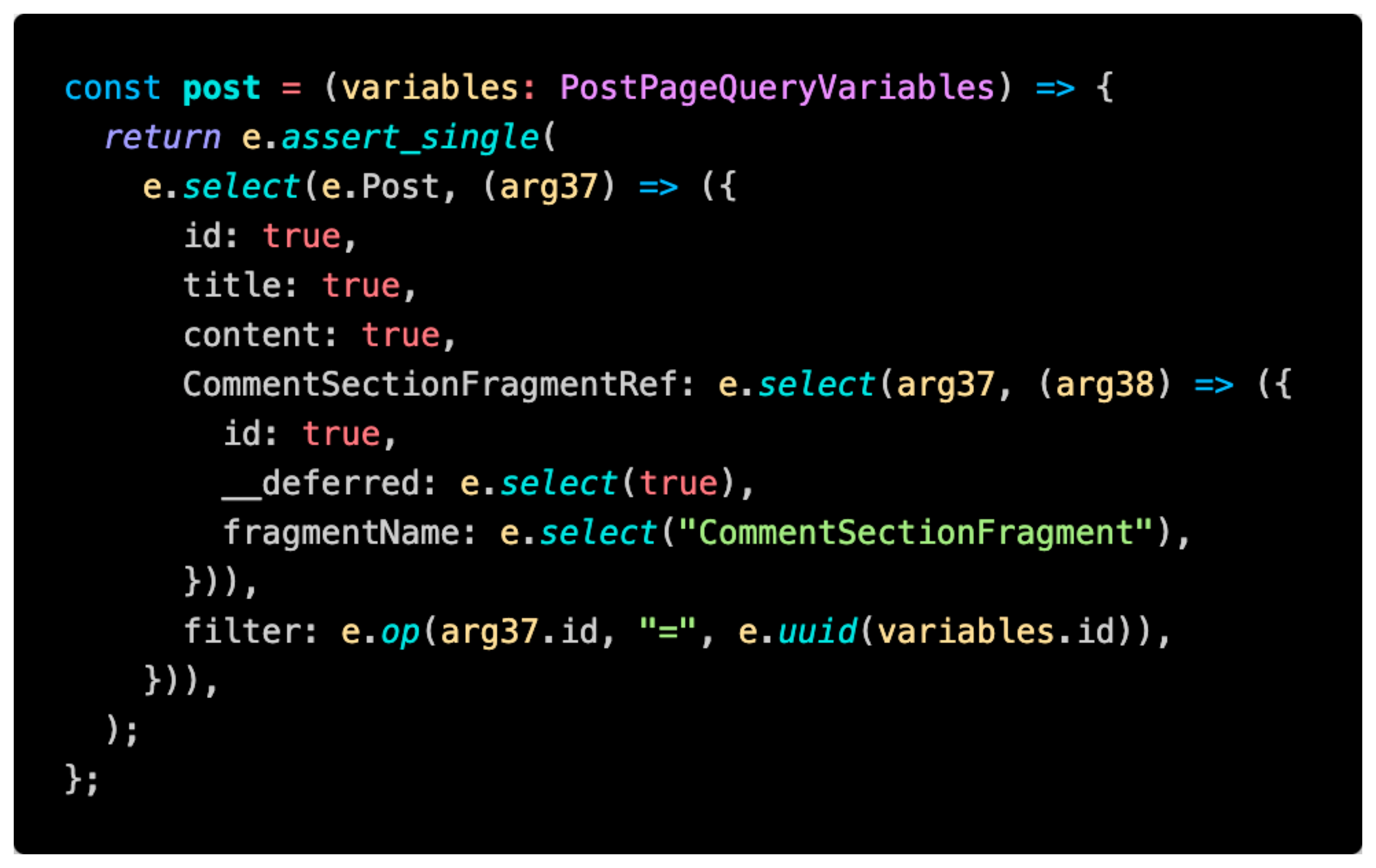 Post Query Output